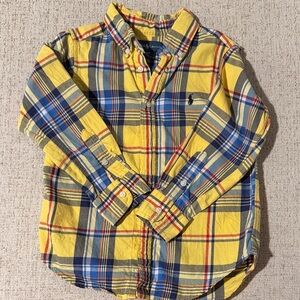 Ralph Lauren Kids Blue and Yellow Plaid Shirt
